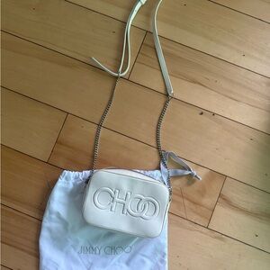 Jimmy Choo Crossbody Camera Bag Off White